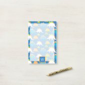 モノグラム | ブルーオレンジグリーン恐竜 ポストイット (デスク上)