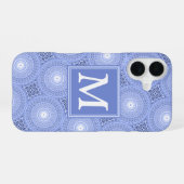 モノグラム ブルーサークル柄 Case-Mate iPhoneケース iPhone 16ケース (裏面横)