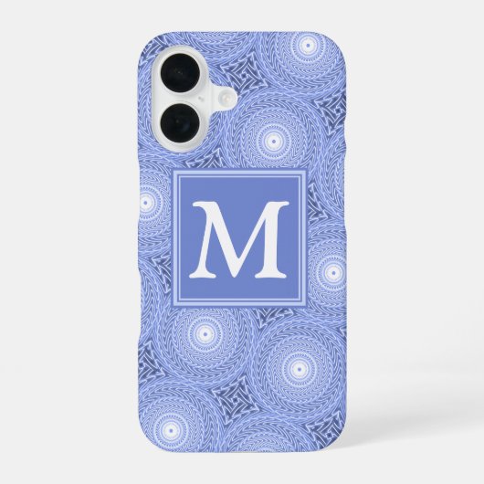 モノグラム ブルーサークル柄 Case-Mate iPhoneケース iPhone 16ケース (裏面)