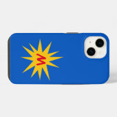 モノグラム・ブルースターバースト iPhoneケース (裏面横)