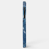 モノグラム ブルー&ホワイト ボタニカル 水彩 Case-Mate iPhoneケース (裏面/左)