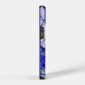 モノグラム ブルー 抽象芸術 クール iPhoneケース (右側面)