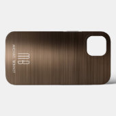 モノグラム ブロンズブラウン ブラッシュドメタル Case-Mate iPhoneケース (裏面 (横))