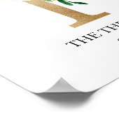 モノグラム プリント, 文字 T, 結婚祝い, 産室 ポスター (角)