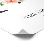 モノグラム プリント, 花のイニシャル M, 結婚式, 産婦人科 ポスター (角)