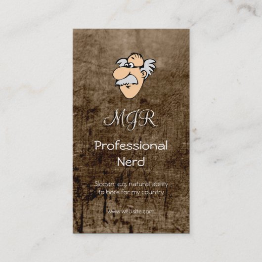 モノグラム、プロフェッショナルおたく、皮革効果 名刺 (正面)