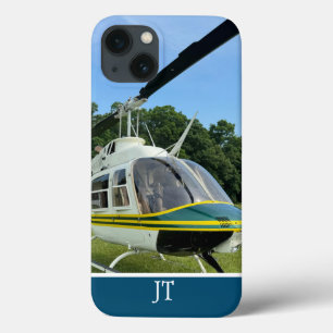 モノグラム ヘリコプター 写真 クール おしゃれ 航空 iPhone 13ケース