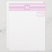 モノグラム ベビーピンク ストライプ レターヘッド (正面/裏面)