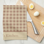 モノグラム ベージュ ラスト バッファロー プライド リアルカントリー キッチンタオル (四つ折り)