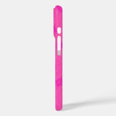 モノグラム ホットピンク サークル柄 Case-Mate iPhoneケース (裏面 / 左)