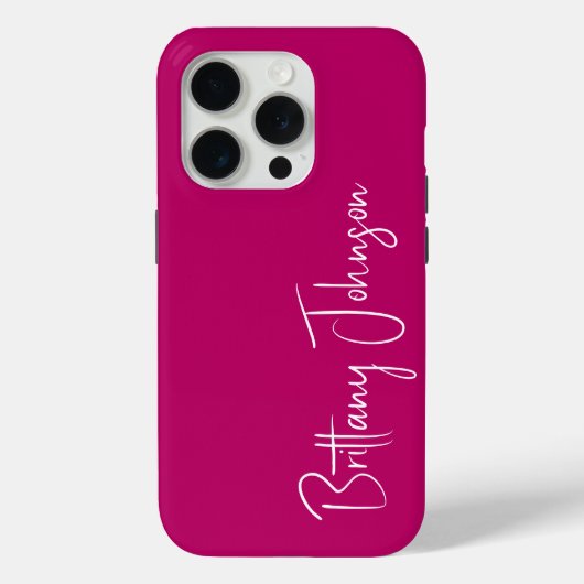 モノグラム ホットピンク Case-Mate iPhoneケース (裏面)