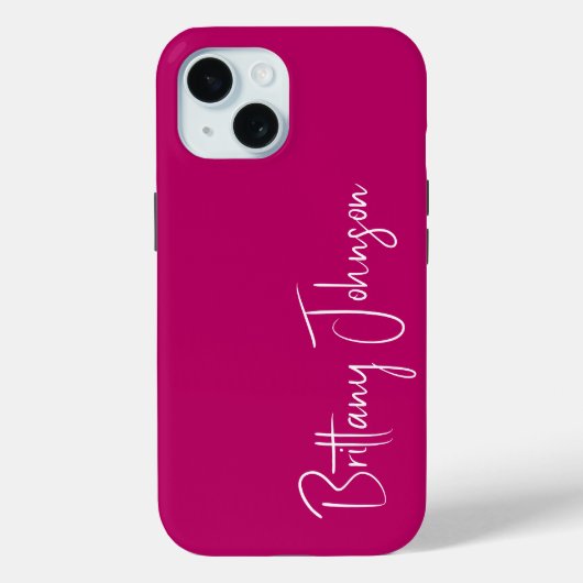 モノグラム ホットピンク Case-Mate iPhoneケース (裏面)