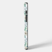 モノグラム ホワイトフラワー 花 グリーン ユーカリ Case-Mate iPhoneケース (裏面 / 左)