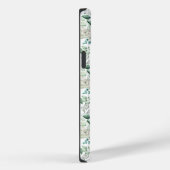 モノグラム ホワイトフラワー 花 グリーン ユーカリ Case-Mate iPhoneケース (裏面 / 右)