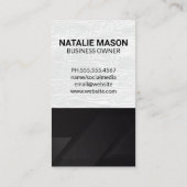 モノグラム | ホワイトレザー | 線パターン 名刺 (裏面)