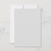 モノグラム ホワイト グレー モダン ミニマリスト 結婚式 RSVP 招待状 (裏面)