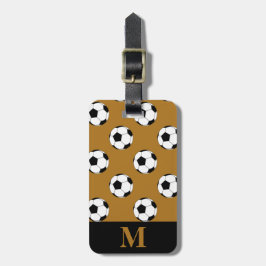 モノグラム ホワイト サッカー ボール, マットゴールド ラゲッジタグ