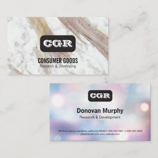 モノグラム | ボケ 名刺 (正面/裏面)