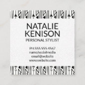 モノグラム |ボホパターン スクエア名刺 (裏面)