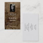 モノグラム、ポニーポートレート、皮革効果 名刺 (正面/裏面)