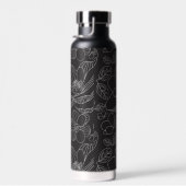 モノグラム・マグノリアイラストレーション パーソナライズされた ウォーターボトル (右面)