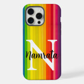 モノグラム マルチカラー オーダーメイド 名前 スマホケース iPhoneケース (裏面)