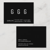 モノグラム/マルチプル（黒） 名刺 (正面/裏面)