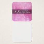 モノグラム、マンダラおよびピンクの水の色のメッセージノート (正面&裏面)