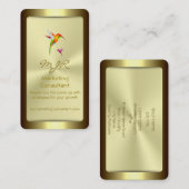 モノグラム、マーケティングコンサルタント、金ゴールド標準 名刺 (正面/裏面)