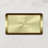 モノグラム、マーケティングコンサルタント、金ゴールド標準 名刺 (裏面)