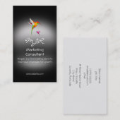 モノグラム、マーケティング・コンサルタント、金属一見 名刺 (正面/裏面)