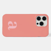 モノグラム ミドルサイズ ピンク ミニマリスト iPhoneケース (裏面横)