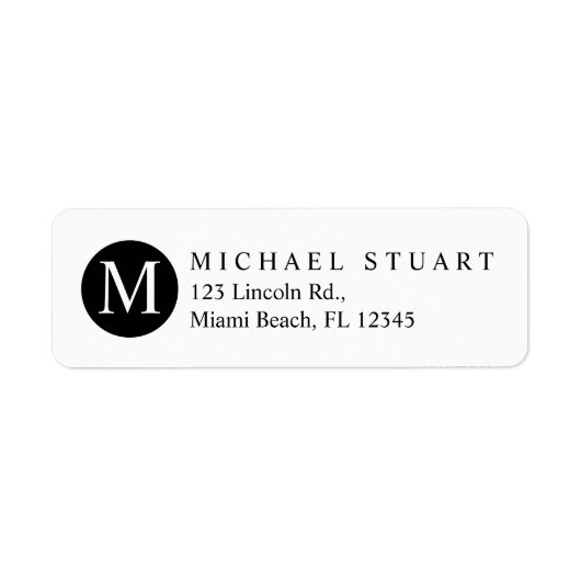 モノグラム |ミニマシンプルリストのカスタム色 ラベル (正面)