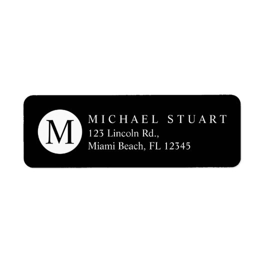 モノグラム |ミニマシンプルリストのカスタム色 ラベル (正面)