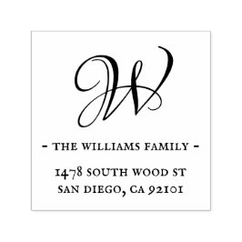 モノグラム&ミニマリスト書道差出人住所 セルフインキングスタンプ