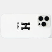モノグラム ミニマリスト ブラック 白 Case-Mate iPhoneケース (裏面 (横))