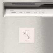 モノグラム ミニマリスト 結婚式 招待状 マグネット (インサイチュ (食洗機))