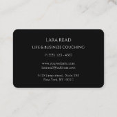 モノグラム、ミニマルな白黒ビジネス 名刺 (裏面)