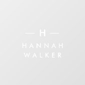 モノグラム |ミニマルエレガントス名モダンプレート ウィンドウサイン (シート)