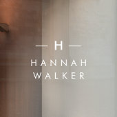 モノグラム |ミニマルエレガントス名モダンプレート ウィンドウサイン