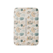 モノグラム ミニマル モダン バス マット (正面縦)