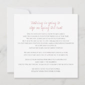 モノグラム ミュートピンクの葉 ウェディング ライブ ストリーム 案内状 (裏面)