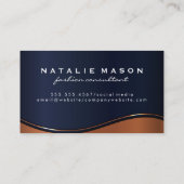 モノグラム |メタリック波 名刺 (裏面)