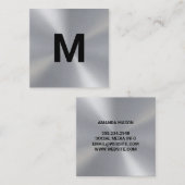 モノグラム | メタリック スクエア名刺 (正面/裏面)