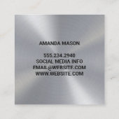 モノグラム | メタリック スクエア名刺 (裏面)