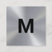 モノグラム | メタリック スクエア名刺 (正面)