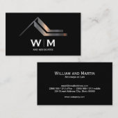 モノグラム |メタリモダンック実在エステートロゴ 名刺 (正面/裏面)