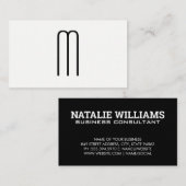 モノグラム | モダンフォント 名刺 (正面/裏面)