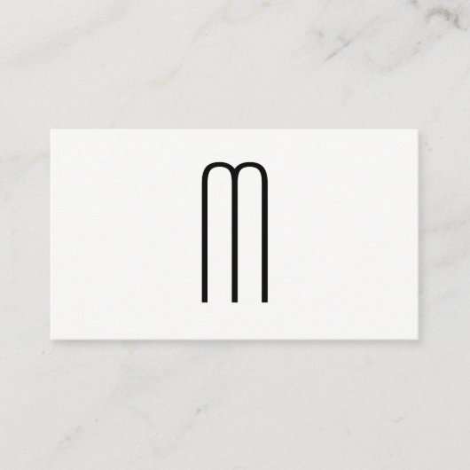 モノグラム | モダンフォント 名刺 (正面)