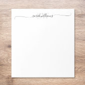 モノグラム モダン エレガント シック スクリプト ネーム ノートパッド